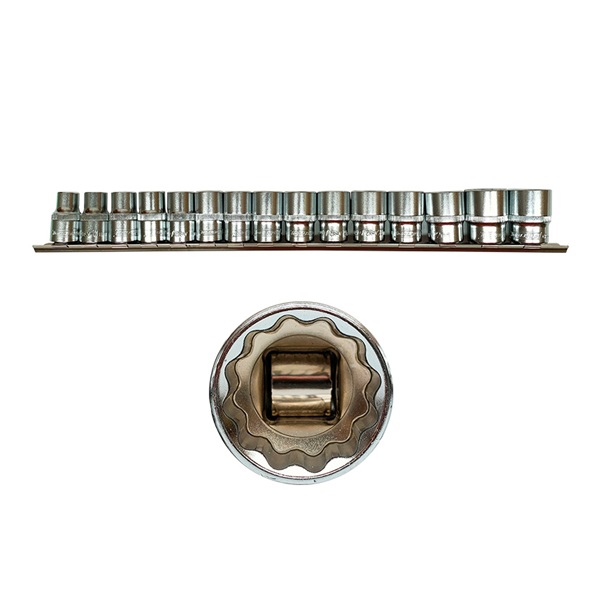 Conjunto de Chaves Curtas de 12 Faces XZN 15 Peças 10459